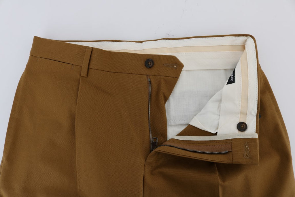 Dolce & Gabbana Braune Stretch-Baumwollhose