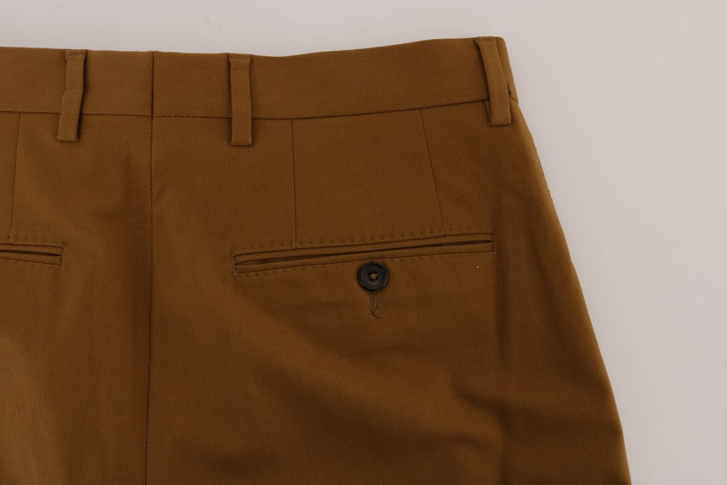 Dolce & Gabbana Braune Stretch-Baumwollhose