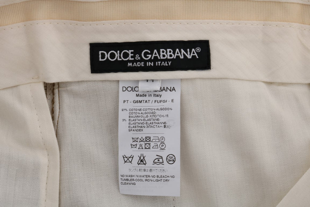 Dolce & Gabbana Braune Stretch-Baumwollhose