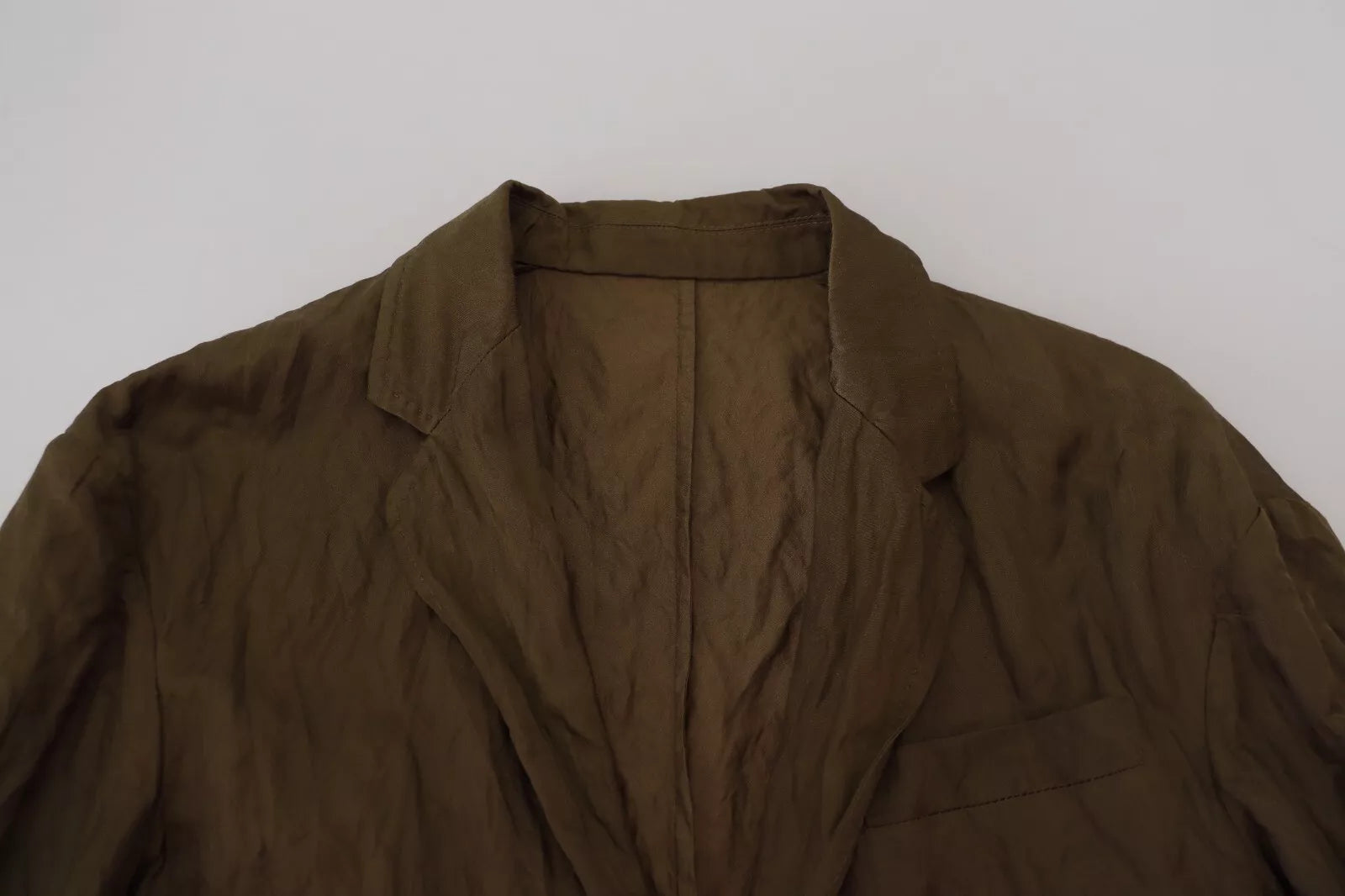 Manteau blazer homme à simple boutonnage vert de Dsquared², veste élégante en tissu léger avec col classique.