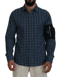 Chemise à manches longues pour homme Dsquared² à carreaux multicolores et noirs, style décontracté et tendance.