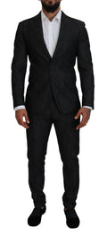 Costume homme noir en coton Dsquared² Miami à deux pièces avec veste croisée et pantalon ajusté, élégant et moderne.