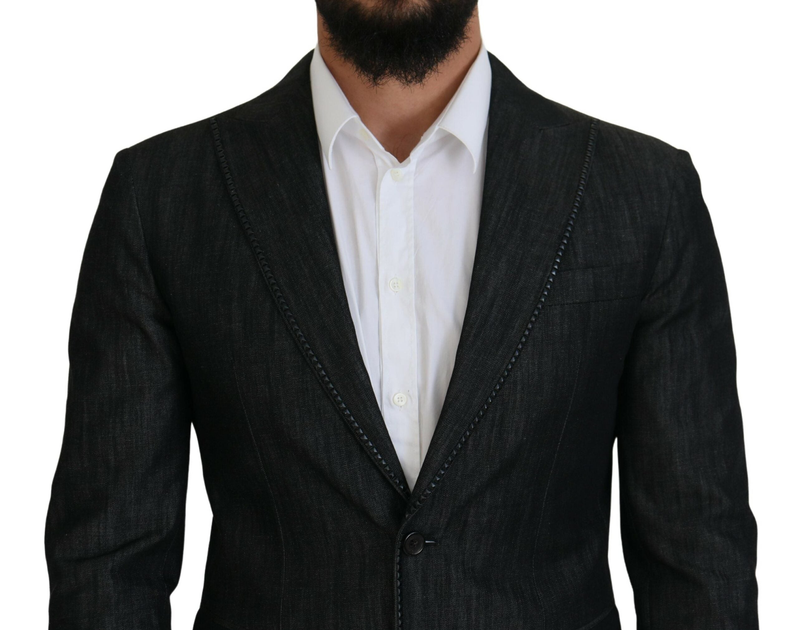 Costume homme en coton noir Dsquared² Miami à double boutonnage, 2 pièces, style élégant et moderne.