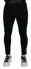 Pantalons slim fit en polyamide de Dsquared² avec logo imprimé, aspect élégant et moderne, pour un style urbain.