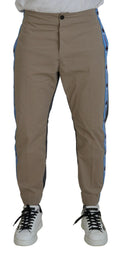 Pantalon homme casual en coton gris et marron deux tons de la marque Dsquared², vue de face.