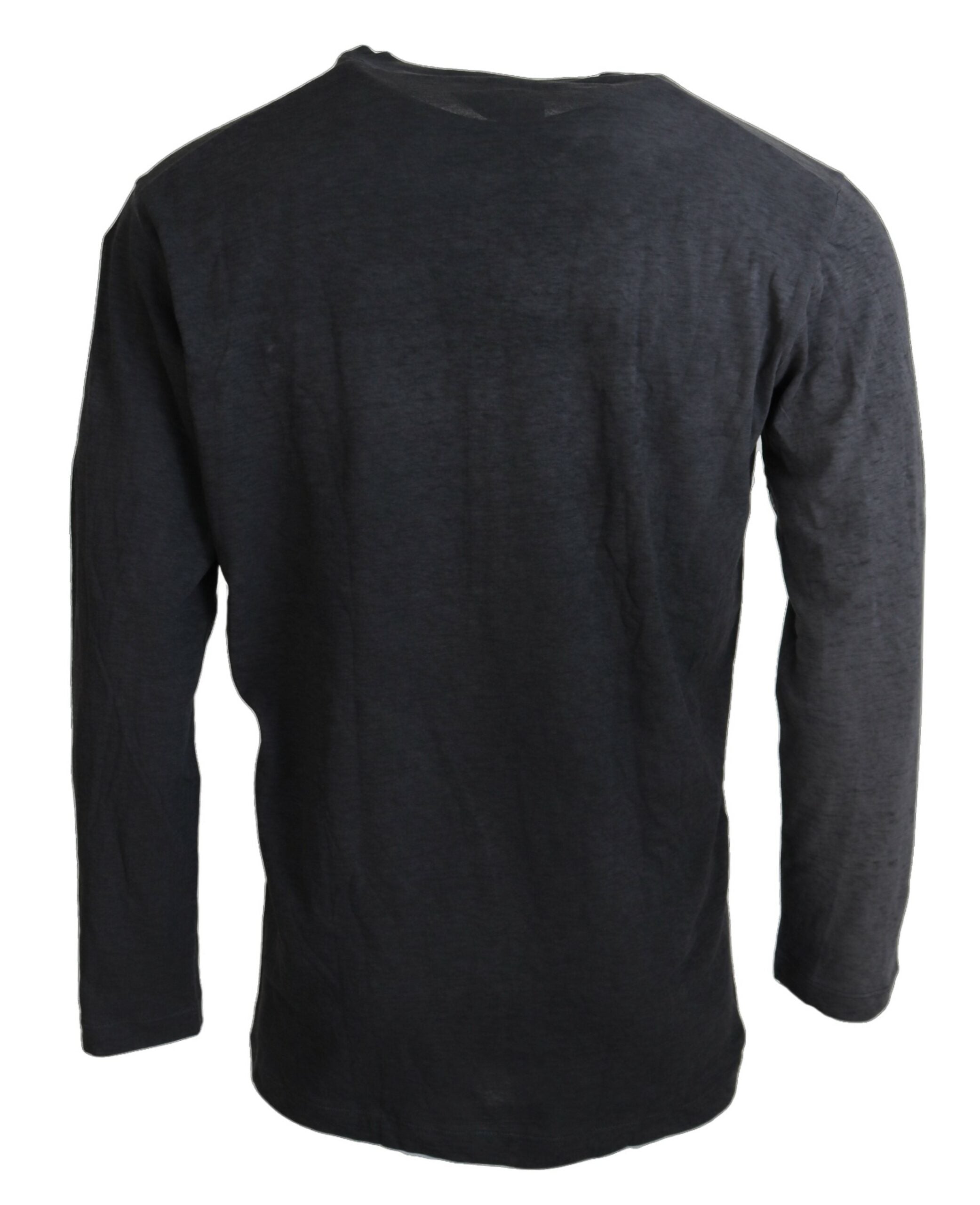 Pull-over noir en coton et lin à manches longues de Dsquared², doux et confortable, idéal pour un style décontracté.