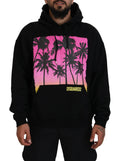Sweat à capuche en coton noir pour hommes de Dsquared² avec imprimé, pull à capuche décontracté et tendance.