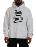 Sweat à capuche blanc en coton pour homme de Dsquared² avec imprimé, pull confortable et décontracté.