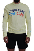 T-shirt à manches longues Dsquared² avec imprimé coloré jaune, style décontracté et tissu léger.