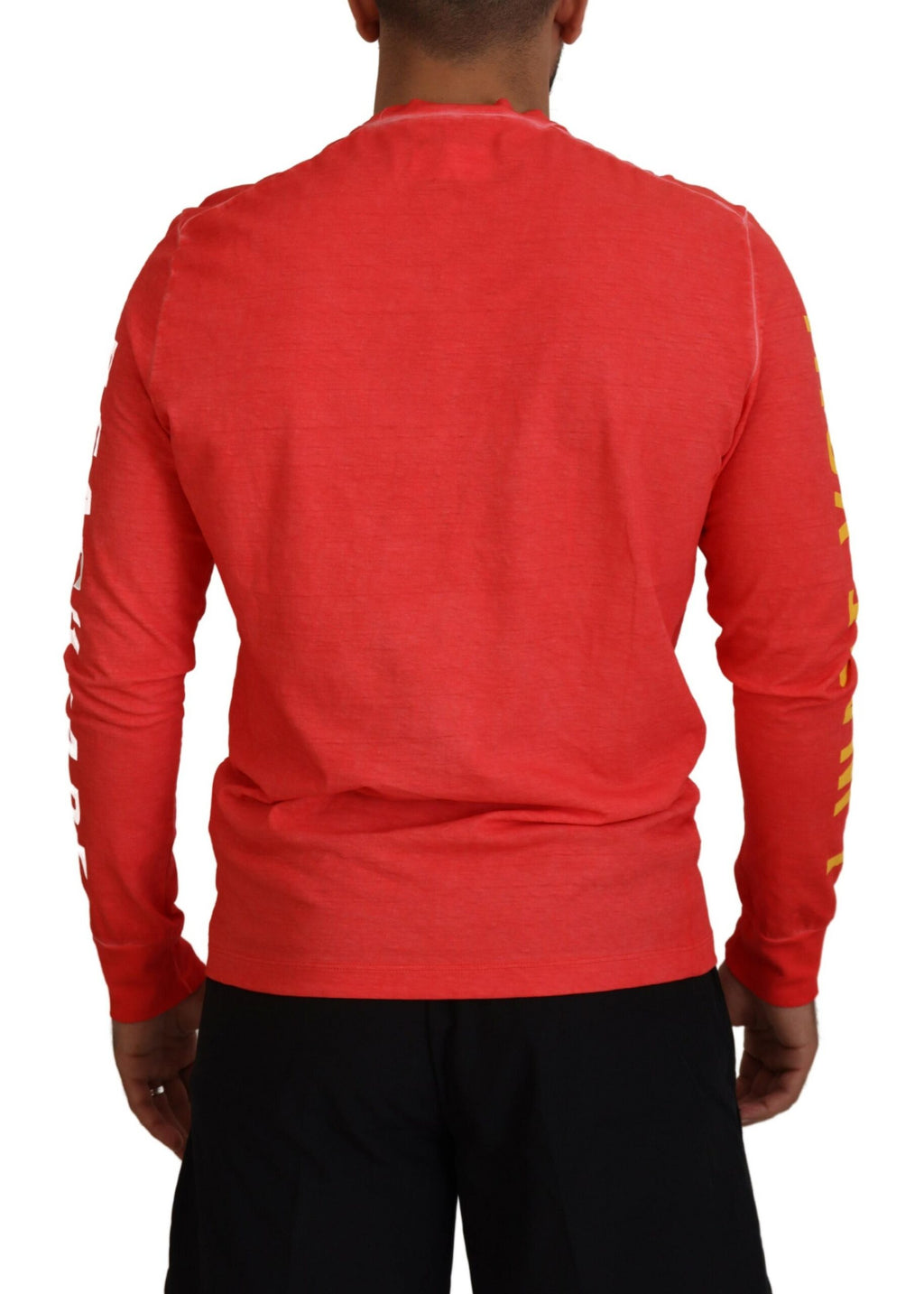 T-shirt à manches longues Dsquared² avec imprimé coloré orange, style décontracté et motif vibrant.