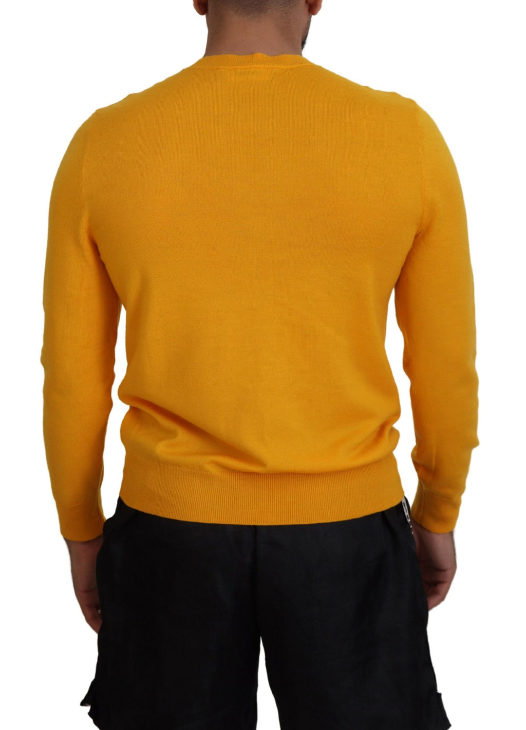 Pull à manches longues en laine orange de Dsquared² pour homme, pull-over élégant et confortable.