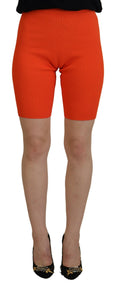 Shorts bermuda slim en viscose orange de Dsquared², taille mi-hauteur, coupe ajustée et élégante, parfait pour l'été.
