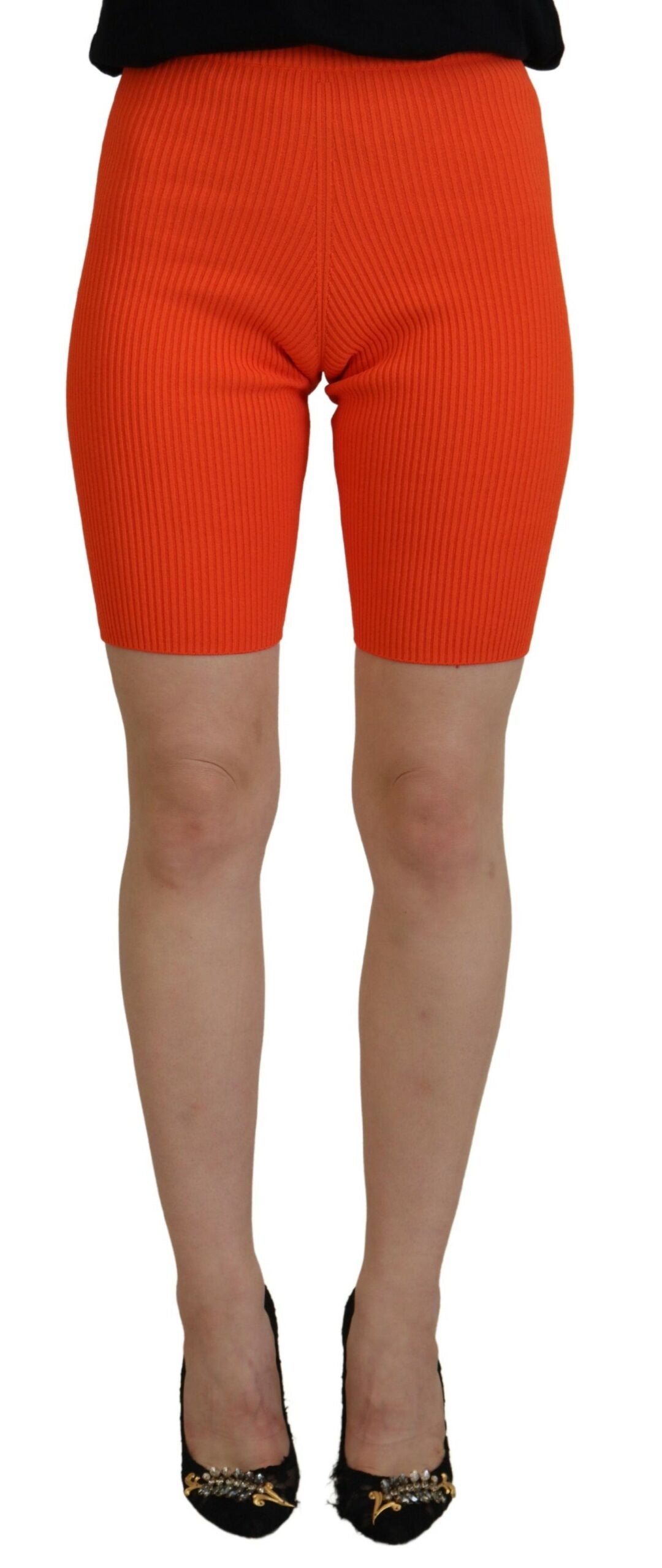 Shorts bermuda slim en viscose orange de Dsquared², taille mi-hauteur, coupe ajustée et élégante, parfait pour l'été.