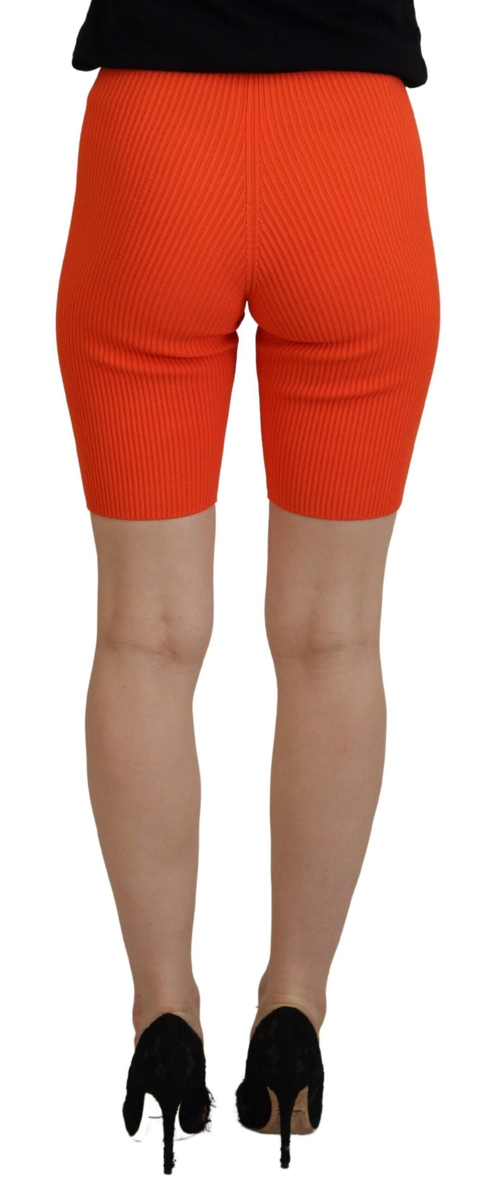 Shorts bermuda slim fit en viscose orange de marque Dsquared², taille mi-hauteur, look décontracté et tendance.