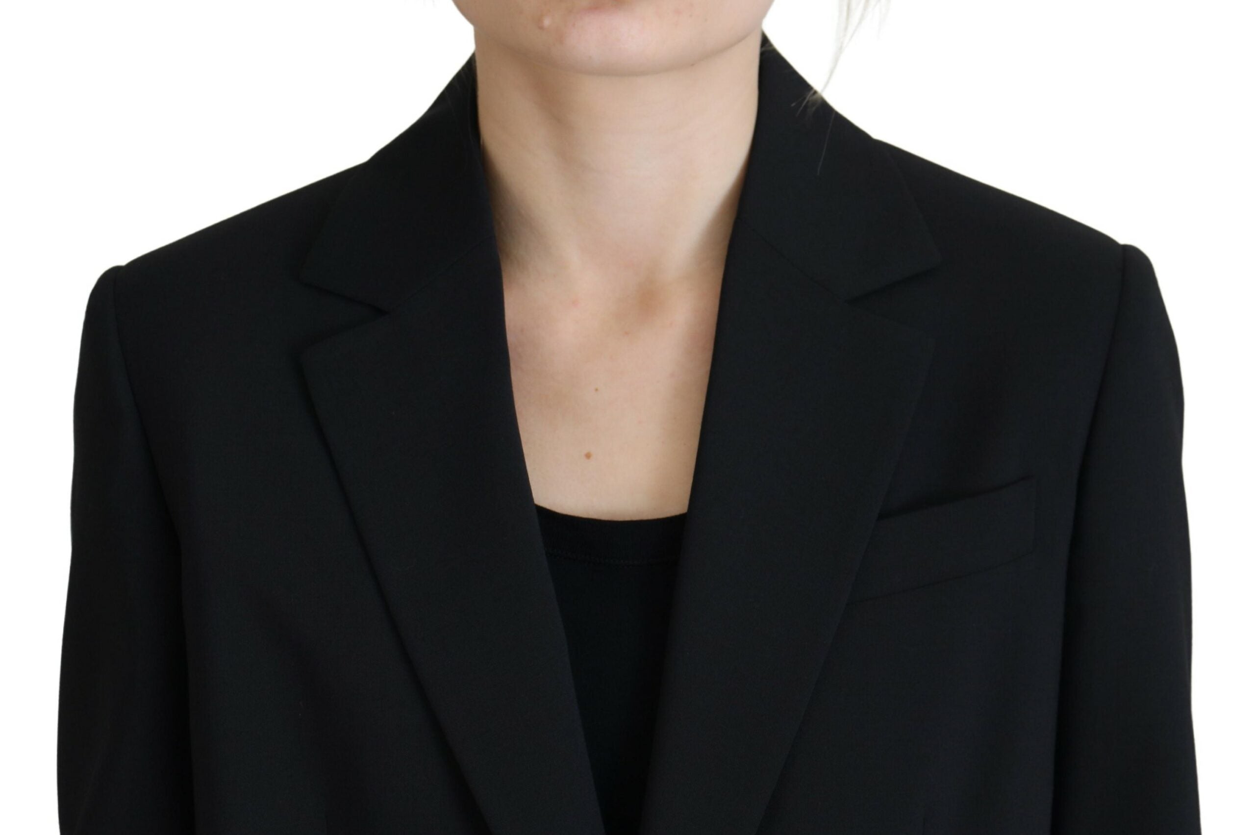 Blazer noir à fleurs avec boutonnière simple de Dsquared², veste élégante en tissu structuré.