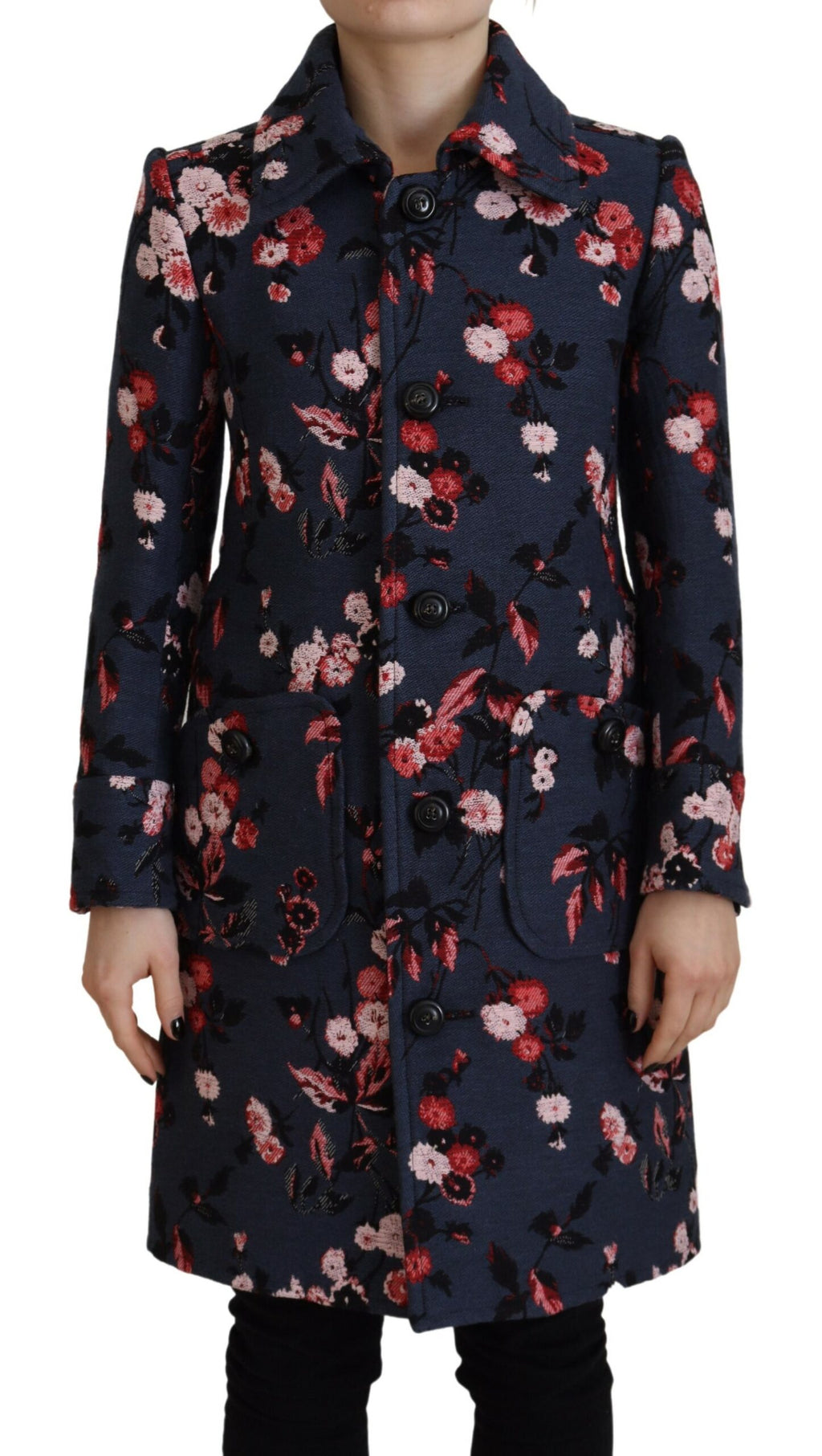 Manteau long à motifs multicolores pour femme de Dsquared², blazer élégant avec coupe moderne et détails colorés.