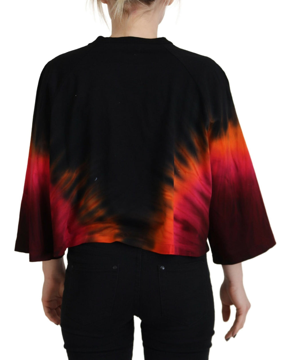 T-shirt casual à col rond en coton noir tie-dye de Dsquared², style décontracté et tendance pour homme.