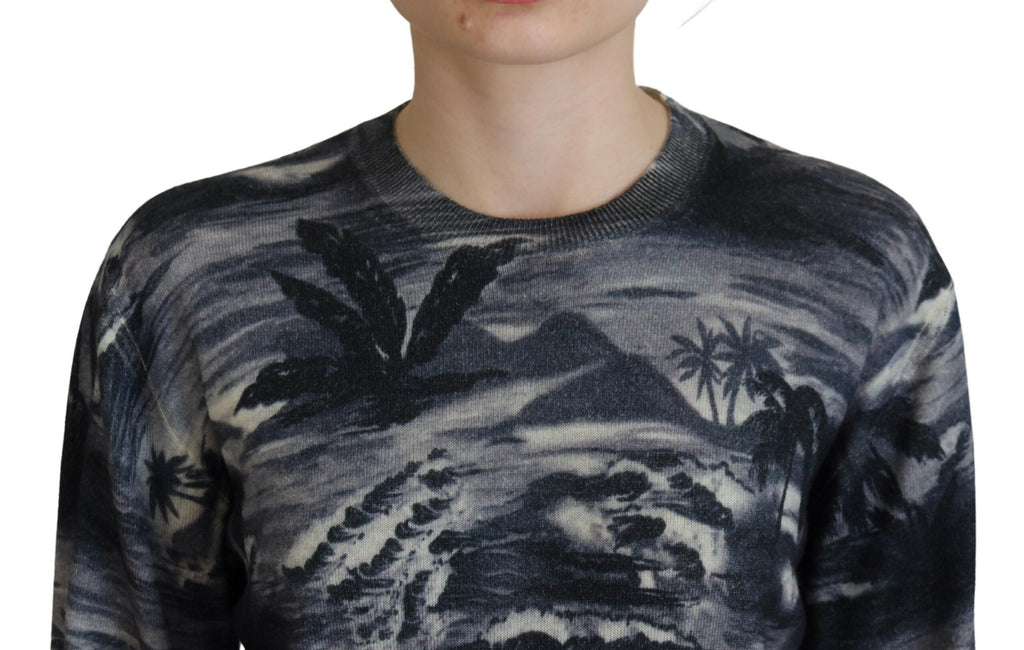 Sweat-shirt à manches longues noir Dsquared² avec motif Sky Thunder casual, en coton doux, mode streetwear élégante.