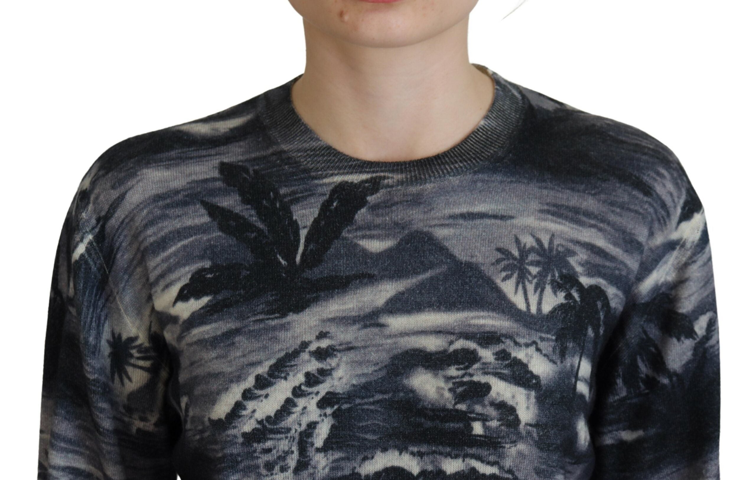 Sweat-shirt à manches longues noir Dsquared² avec motif Sky Thunder casual, en coton doux, mode streetwear élégante.