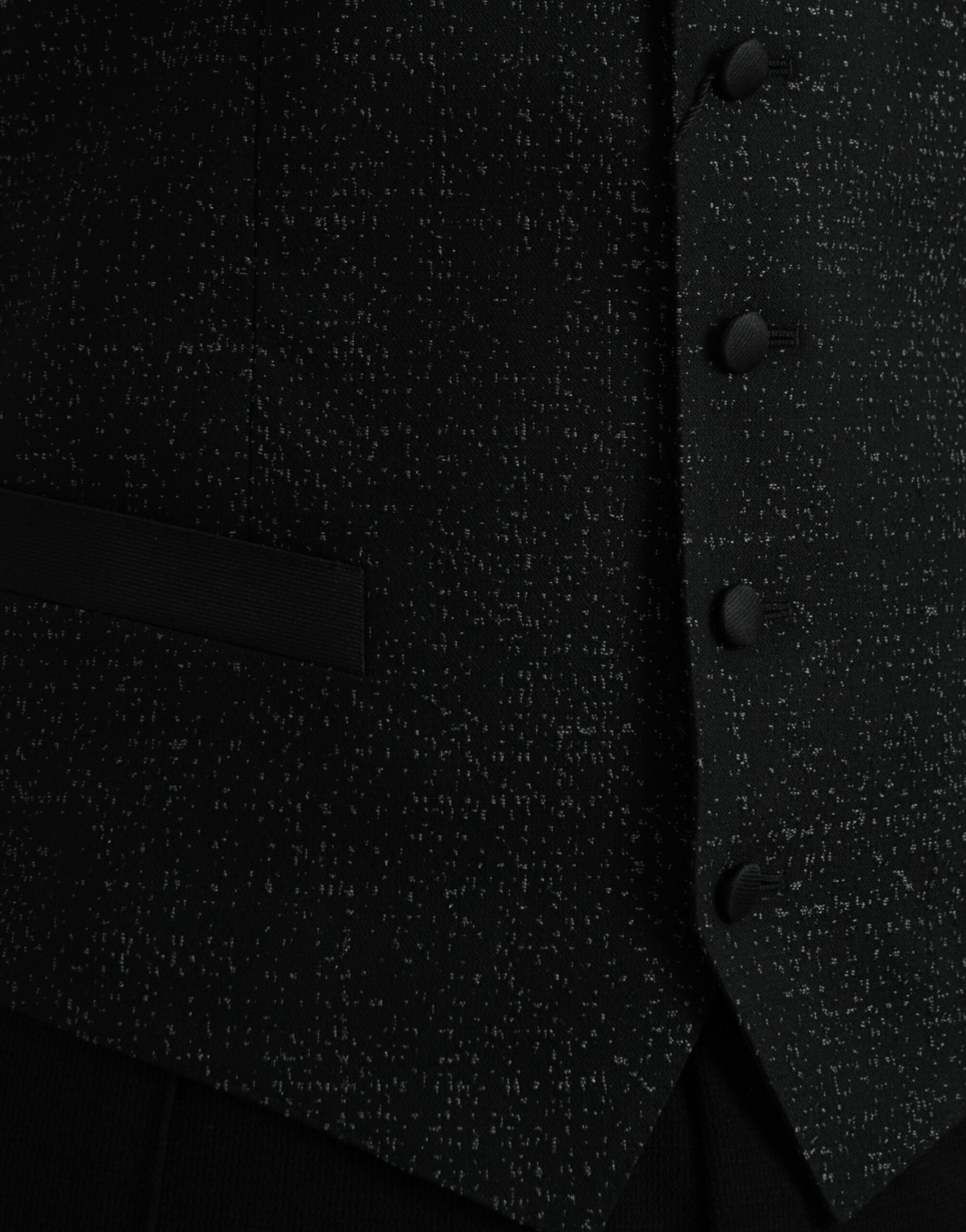Robe sans manches en soie noire et marron de Dolce & Gabbana, veste de costume élégante et formelle avec ceinture.