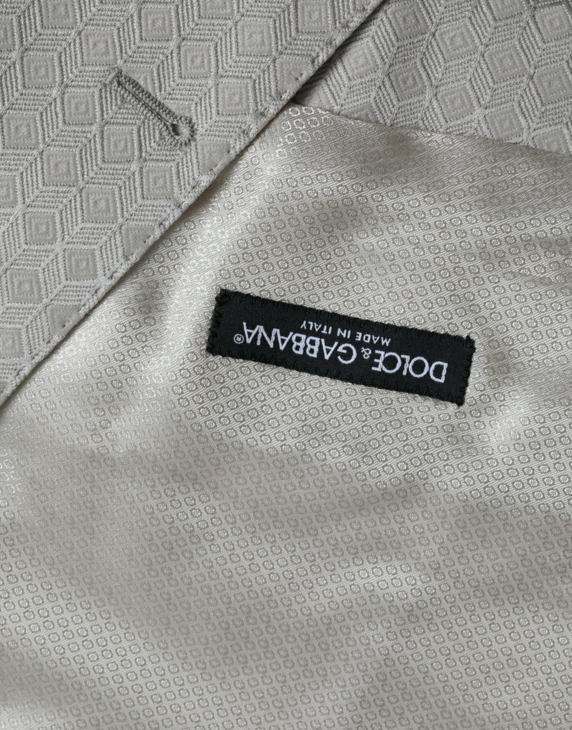 Gilet de costume blanc en coton Dolce & Gabbana, robe sans manches élégante pour occasions formelles.