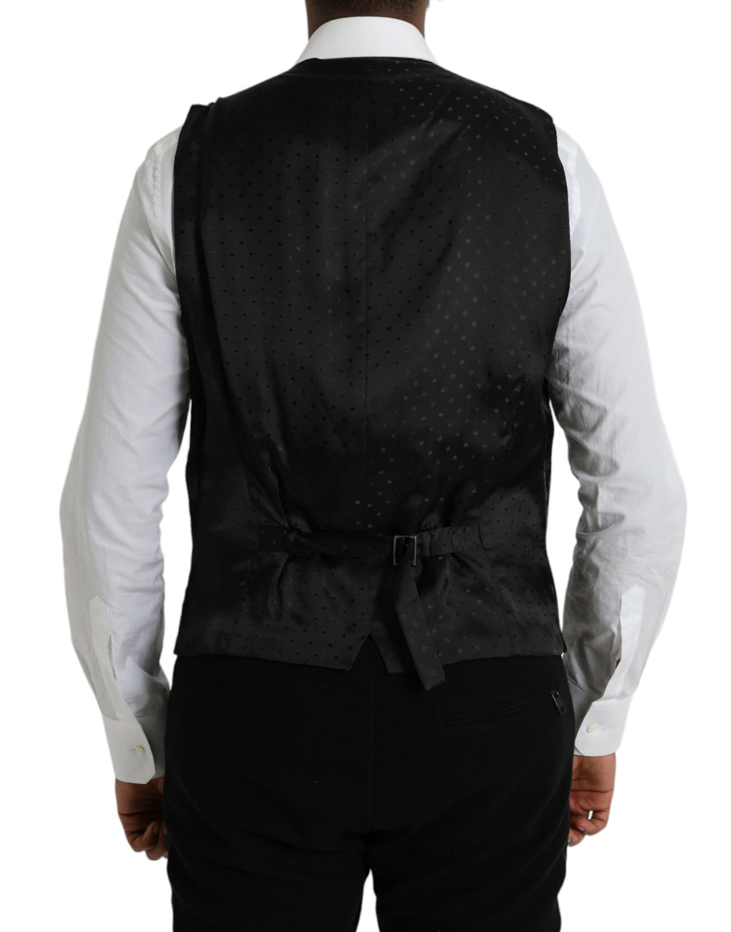 Robe bustier en soie noire de Dolce & Gabbana, robe de soirée élégante et formelle avec ceinture à la taille.