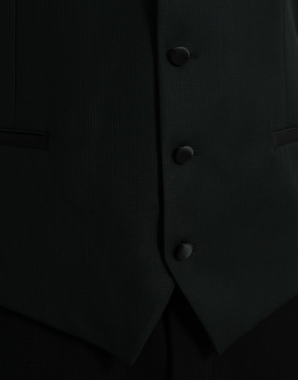 Gilet formel en laine noire de Dolce & Gabbana, veste ajustée élégante pour occasion spéciale