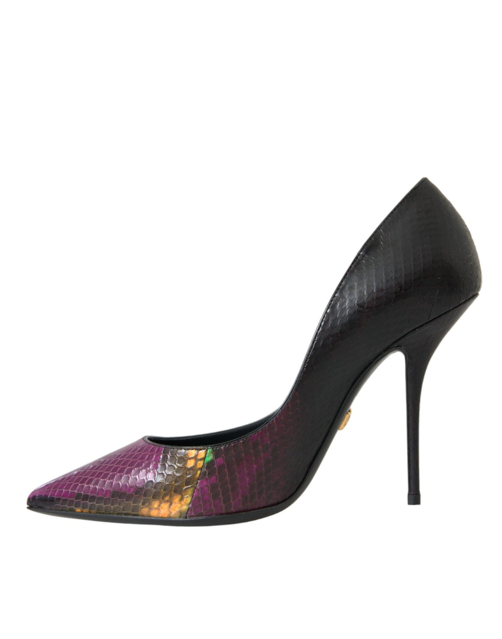 Escarpins Dolce & Gabbana en cuir exotique multicolore, talons hauts et design élégant, pour femme.
