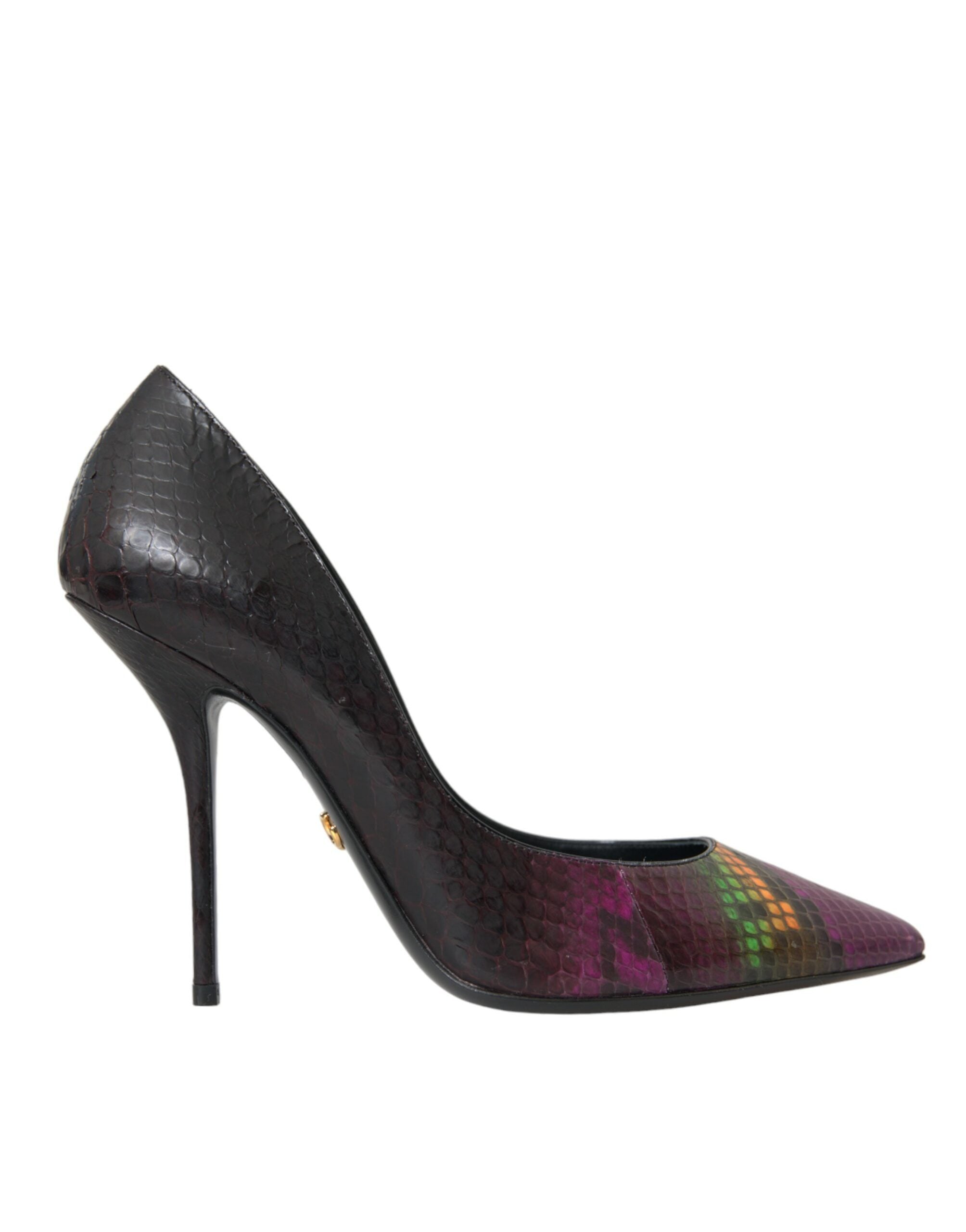 Escarpins Dolce & Gabbana en cuir exotique multicolore, talons hauts et design élégant, pour femmes.