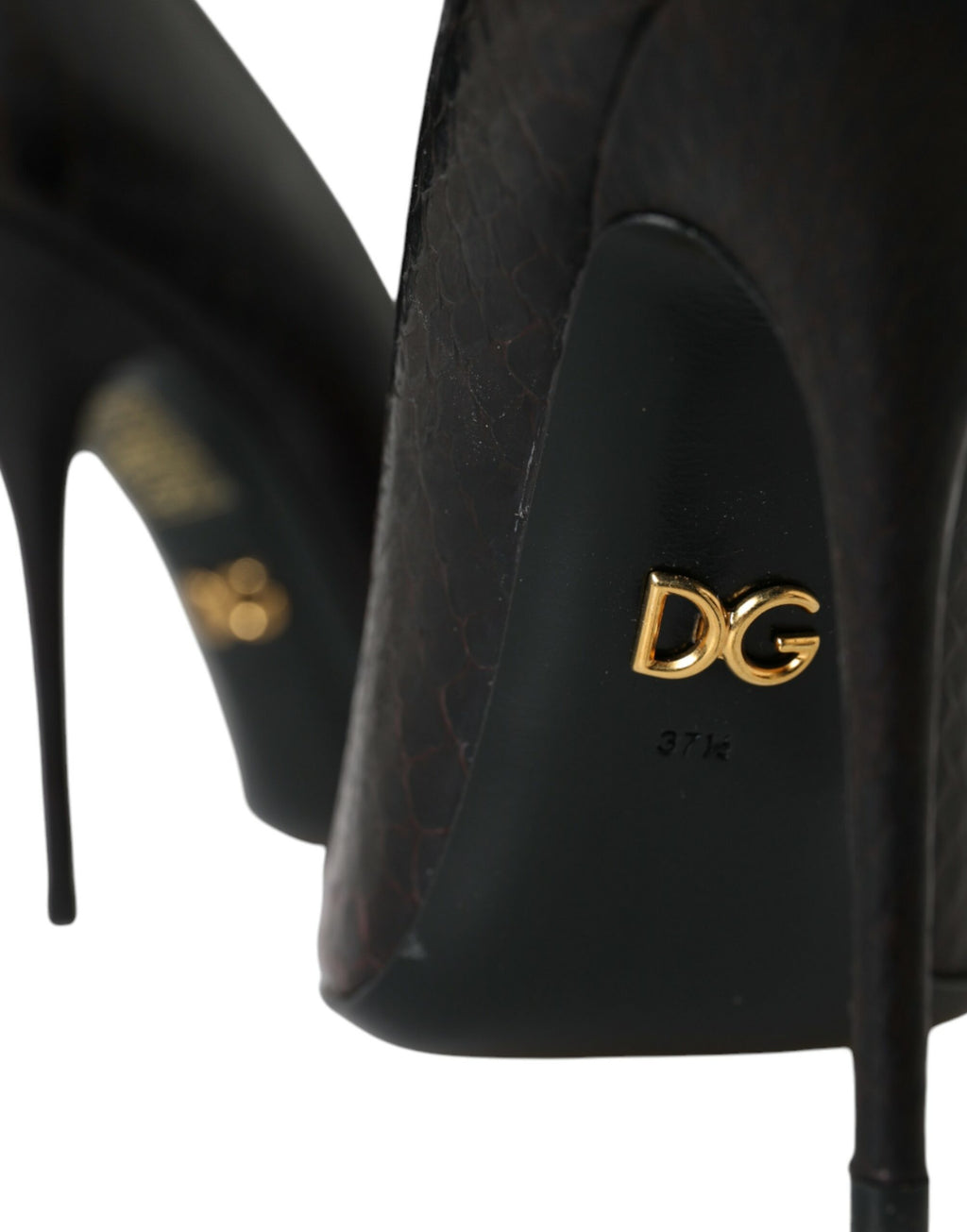 Escarpins Dolce & Gabbana en cuir exotique multicolore, talons hauts et style élégant.