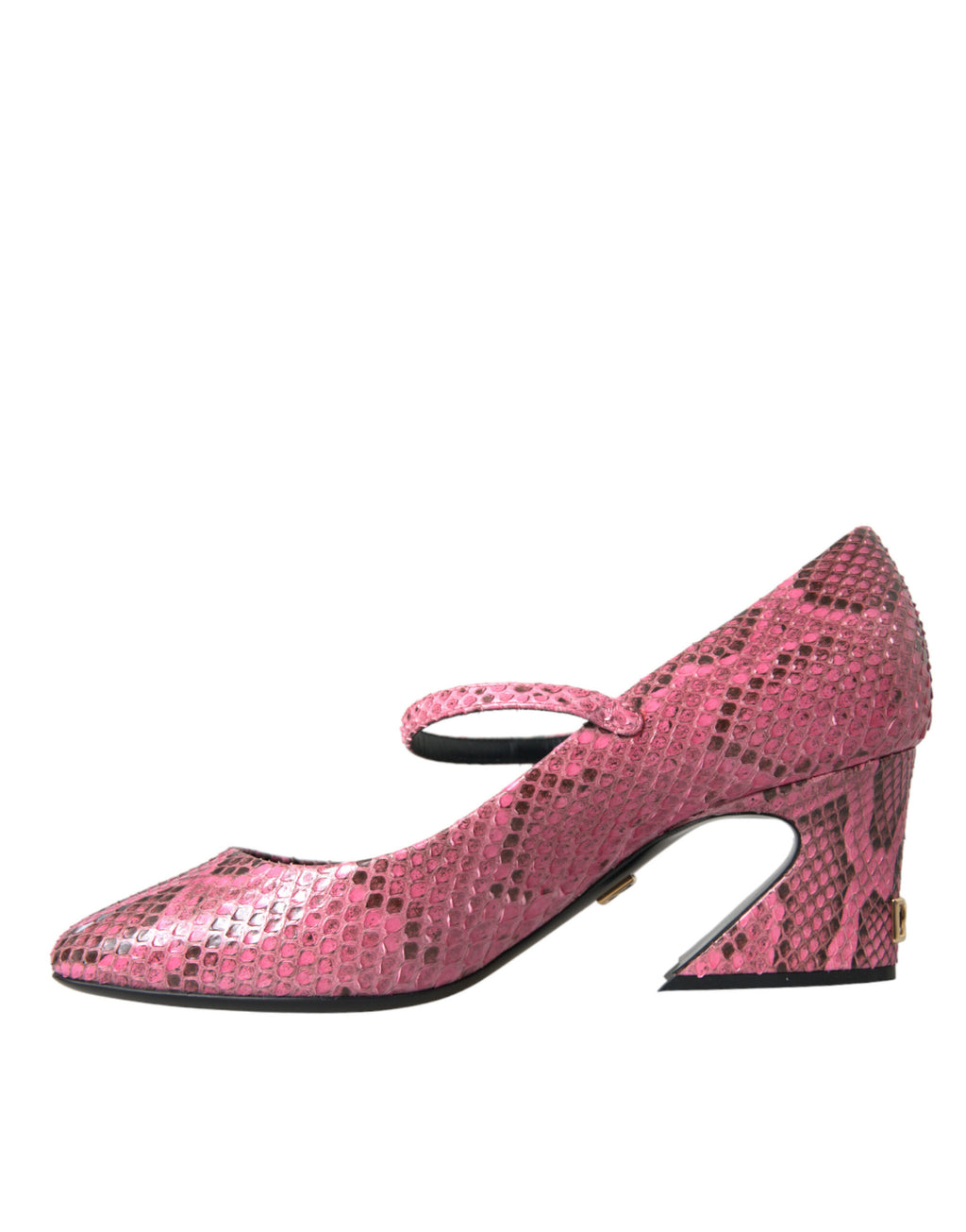 Chaussures à talons Mary Jane Dolce & Gabbana en cuir de python rose, élégantes et sophistiquées.