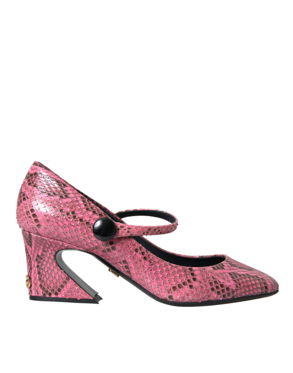 Chaussures à talons Mary Jane Dolce & Gabbana en cuir de python rose, élégantes et sophistiquées.