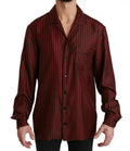 Chemise décontractée Dolce & Gabbana à motif zigzag noir et rouge, tissu léger et style élégant.