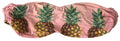 Top de bikini Dolce & Gabbana à imprimé rose, maillot de bain plage féminin avec design élégant et coloré.
