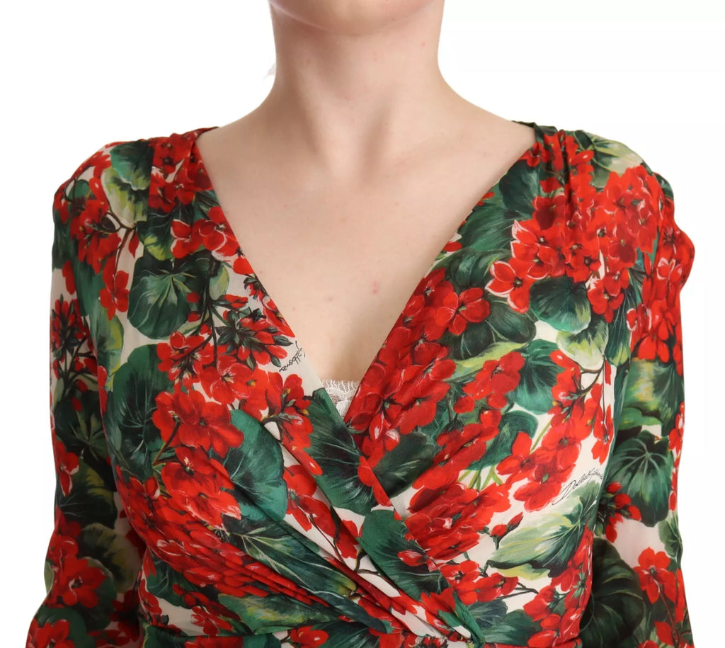 Robe shift Dolce & Gabbana Portofino imprimée multicolore, style élégant avec motif coloré, en tissu fluide.