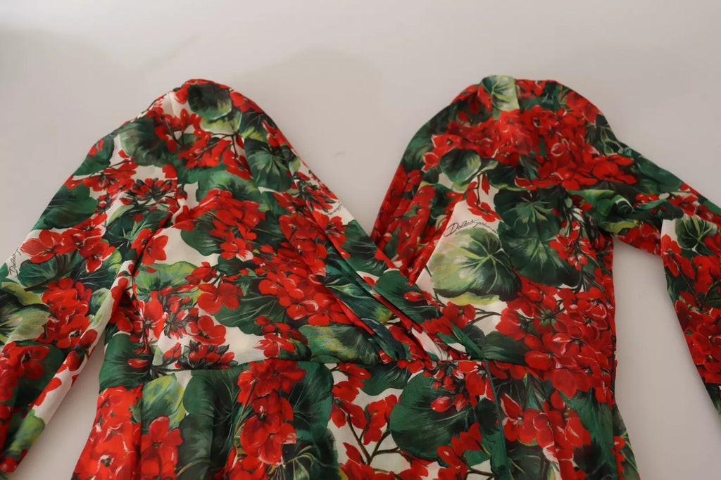 Robe courte Dolce & Gabbana Portofino en multicolores avec imprimé, style shift, tissu léger et élégant.