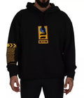 Sweat à capuche noir en coton Dolce & Gabbana avec logo, pull décontracté et élégant, visible avec capuche et manches longues.
