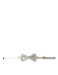 Dolce & Gabbana Gray Black Polka Dot Polyester Bow Tie Men