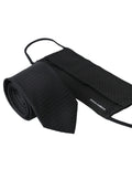 Dolce & Gabbana Dark Gray 100% Silk Adjustable Necktie Face Mask