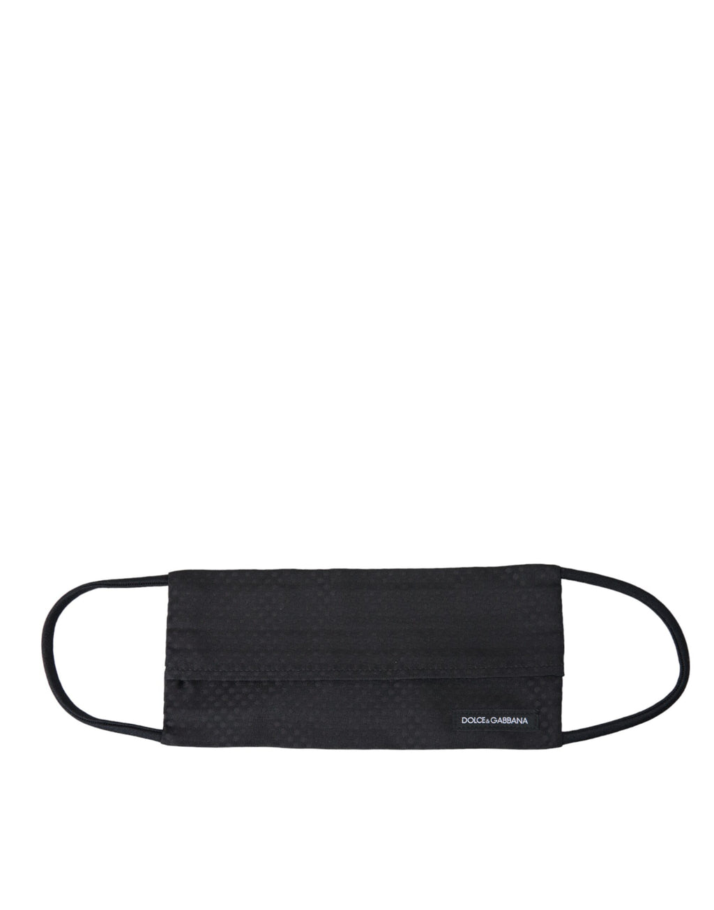 Dolce & Gabbana Dark Gray 100% Silk Adjustable Necktie Face Mask