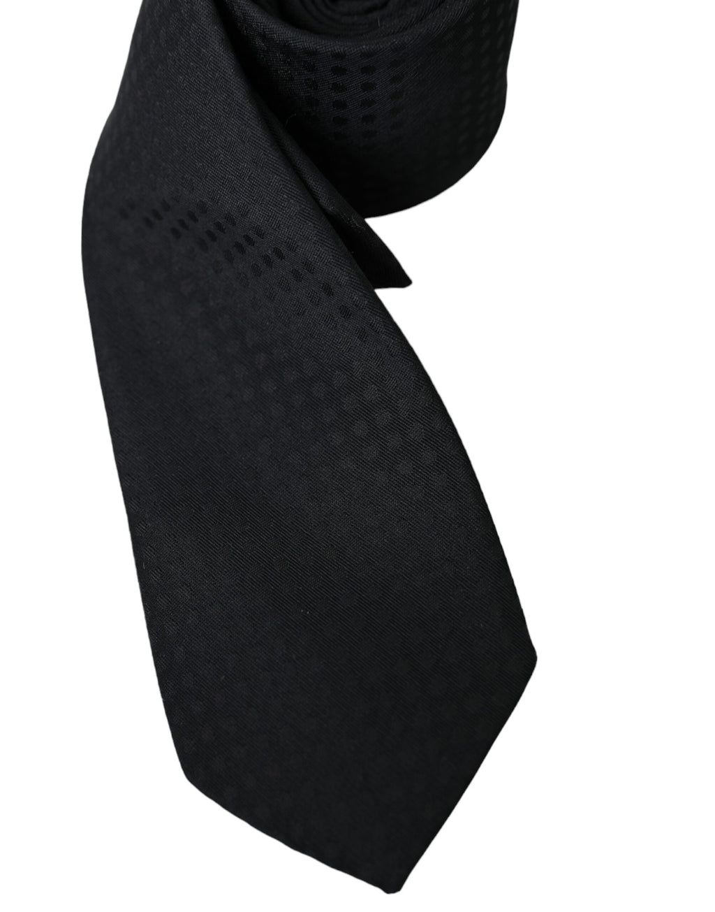 Dolce & Gabbana Dark Gray 100% Silk Adjustable Necktie Face Mask