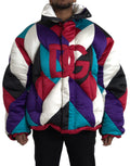 Veste coupe-vent matelassée Dolce & Gabbana multicolore avec logo, style décontracté et design tendance.