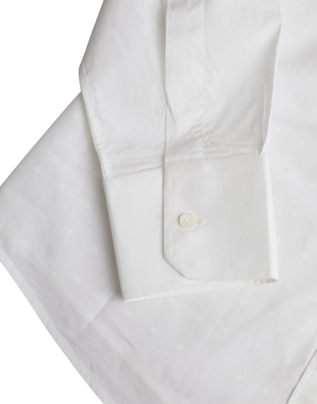 Chemise homme Dolce & Gabbana en coton blanc avec logo doré, style élégant et moderne.