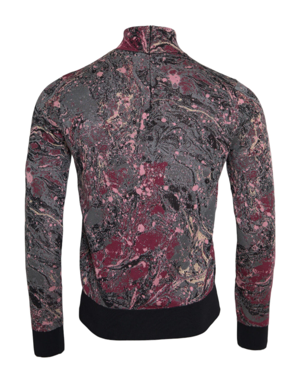 Pull à col roulé pour homme Dolce & Gabbana avec motif graphique multicolore, haut de gamme et tendance.