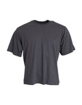 T-shirt gris en coton à col rond de Dolce & Gabbana, manches courtes, vue de face.