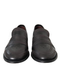 Chaussures Richelieu en cuir noir et brun Dolce & Gabbana pour homme, loafers élégants pour tenue formelle