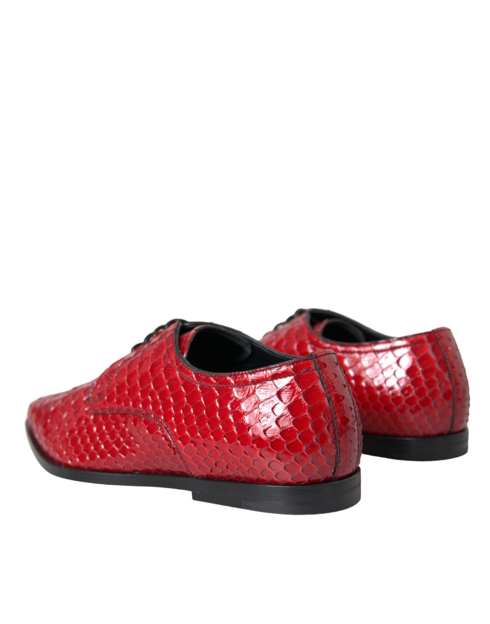 Chaussures Derby pour homme Dolce & Gabbana, rouges, texturées et vernies, chaussures formelles élégantes.