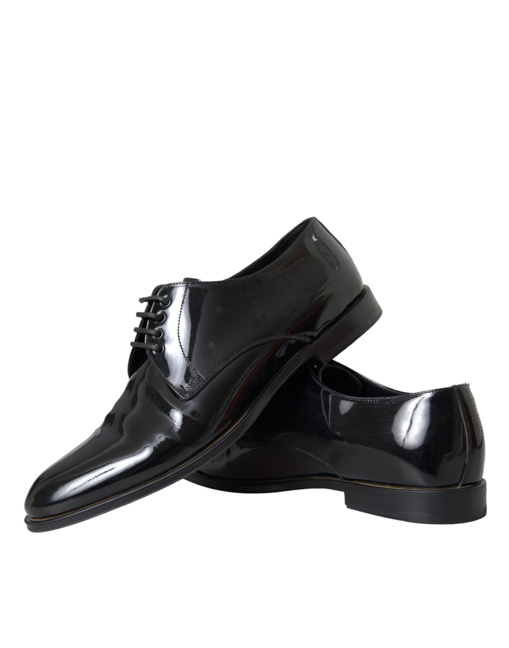 Chaussures de ville Derby en cuir verni noir de Dolce & Gabbana, élégantes et formelles pour homme