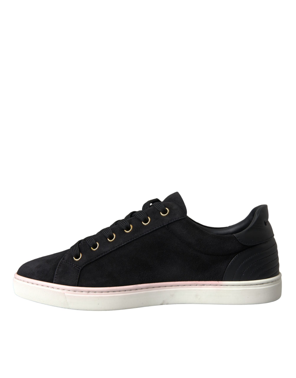 Chaussures basses en daim noir pour homme de Dolce & Gabbana, sneakers en cuir élégants et confortables.