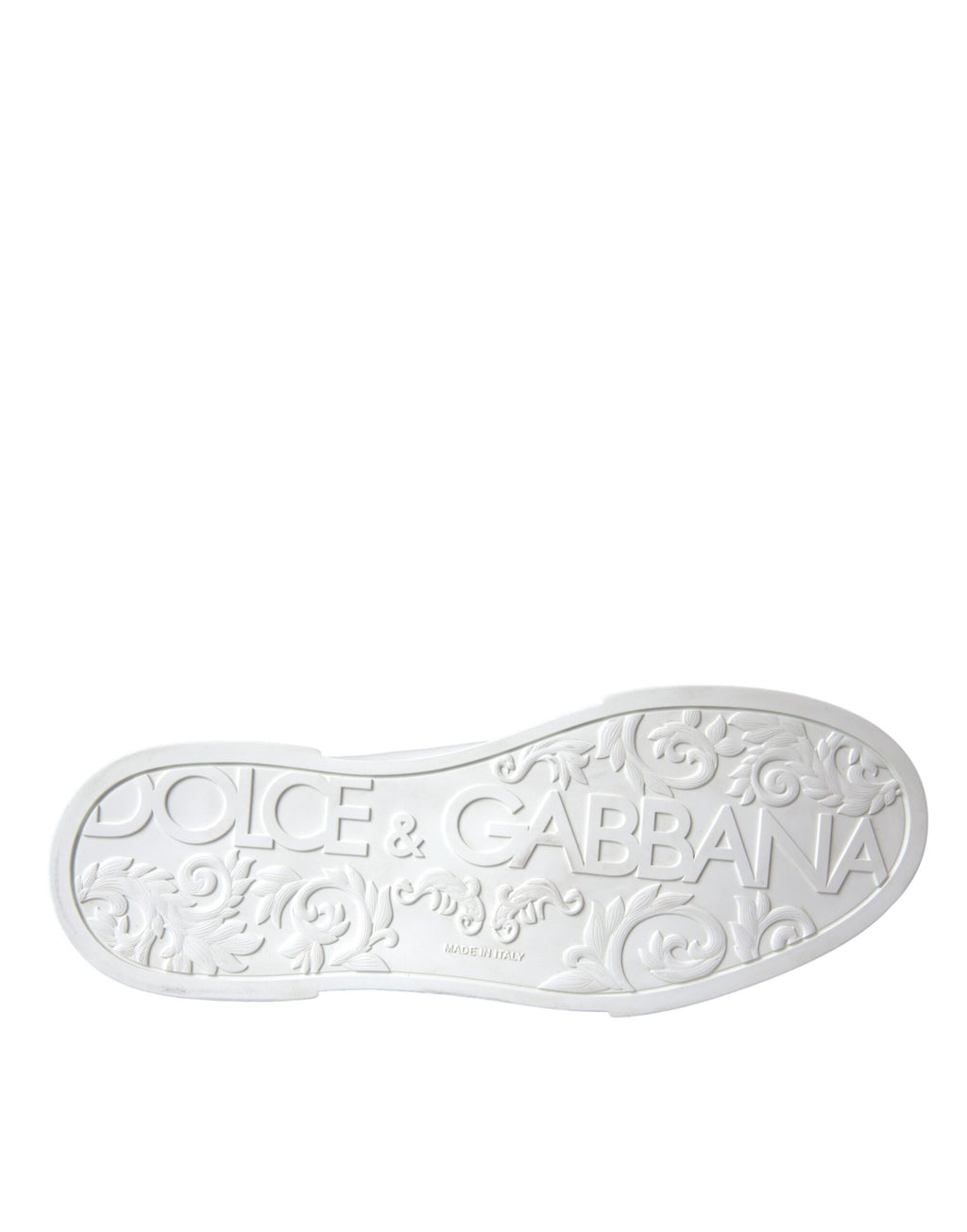 Chaussures sneakers basses blanches en cuir Dolce & Gabbana avec logo DG, style décontracté et confortable.